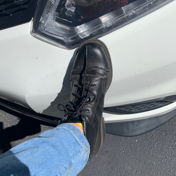 Black fake leather ankle boots - Picture 9 of 11